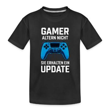 Les joueurs ne vieillissent pas - T-shirt bio Premium Enfant - noir - Devant