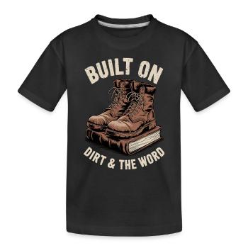 Chrétien Homesteader Foi Agriculture Vie lugubre - T-shirt bio Premium Enfant - noir - Devant