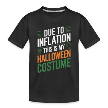 Lustiger Inflation Halloween Spruch - Kinder Premium Bio T-Shirt - Schwarz - Vorne