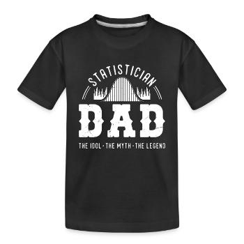 Statisticien Papa L’idole Le mythe Mathématicien - T-shirt bio Premium Enfant - noir - Devant
