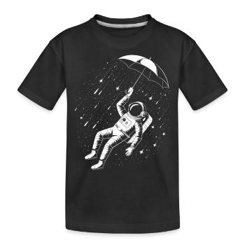 Astronaute sous la pluie - Space Design - T-shirt bio Premium Enfant - noir - Devant