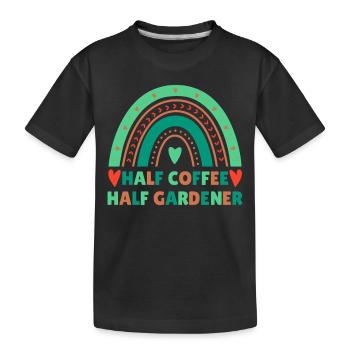 Jardinier de café disant design - T-shirt bio Premium Enfant - noir - Devant