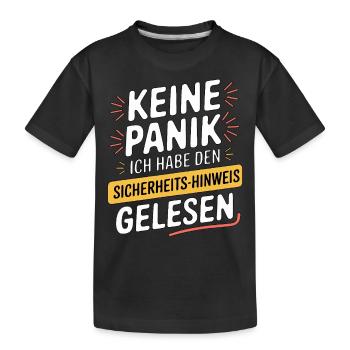 SÉCURITÉ - T-shirt bio Premium Enfant - noir - Devant
