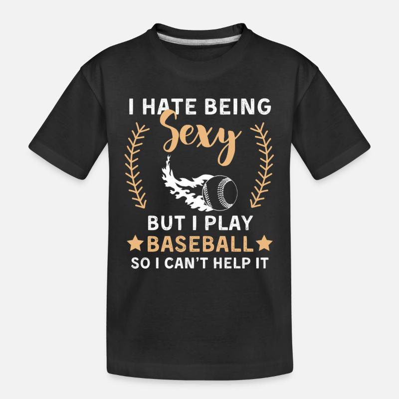Lustiger Baseball Spruch Baseballteam - Kinder Premium Bio T-Shirt - Schwarz