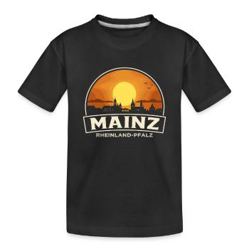 Coucher de soleil sur Mayence - T-shirt bio Premium Enfant - noir - Devant