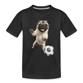 Mops - Kinder Premium Bio T-Shirt - Schwarz - Vorne