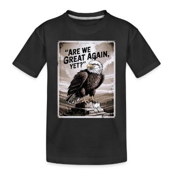 Sind wir schon wieder groß? - Kinder Premium Bio T-Shirt - Schwarz - Vorne