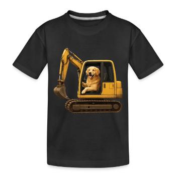 Golden Retriever - Kinder Premium Bio T-Shirt - Schwarz - Vorne