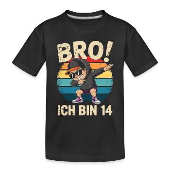 14. Geburtstag Junge Mädchen 14 Jahre 2011 - Kinder Premium Bio T-Shirt - Schwarz - Vorne