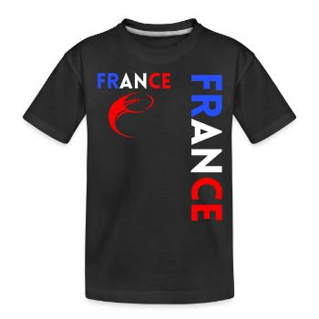 Rugbyspieler Fan Rugby Fan Rugby Frankreich - Kinder Premium Bio T-Shirt - Schwarz - Vorne