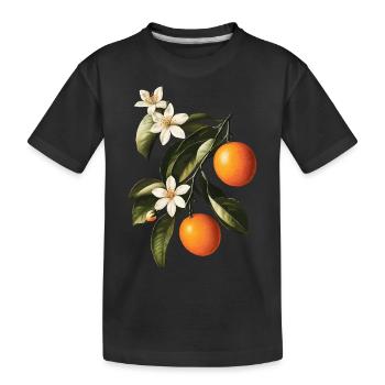 Orange - Kinder Premium Bio T-Shirt - Schwarz - Vorne