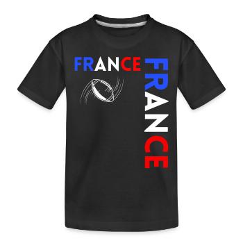Rugbyspieler Fan Rugby Fan Rugby Frankreich - Kinder Premium Bio T-Shirt - Schwarz - Vorne