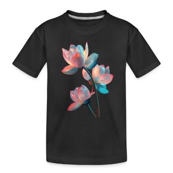 Lotus - Kinder Premium Bio T-Shirt - Schwarz - Vorne