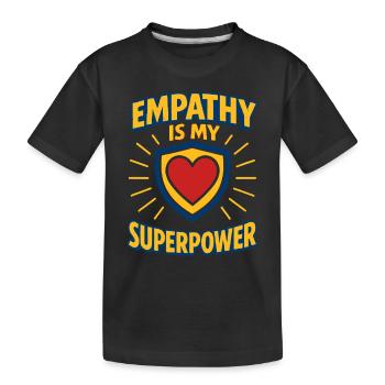 The social worker supports the psychological - Kids' Premium Organic T-Shirt - black - Front