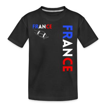 Rugbyspieler Fan Rugby Fan Rugby Frankreich - Kinder Premium Bio T-Shirt - Schwarz - Vorne