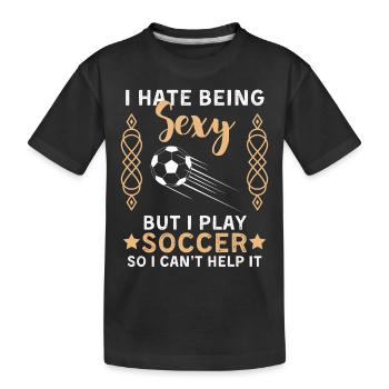 Soccer Saying Soccer Club Design - Kids' Premium Organic T-Shirt - black - Front