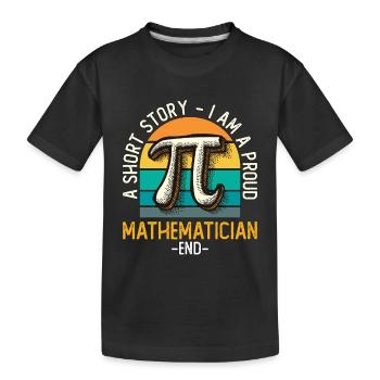 Mathématicien Une petite histoire Je suis statisticien - T-shirt bio Premium Enfant - noir - Devant
