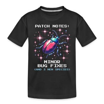 Mise à jour Espèces Entomologie Entomologie Pixel Gaming Nerd - T-shirt bio Premium Enfant - noir - Devant