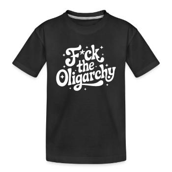 Anti Billionaires Smash the Oligarchy Funny - Kinder Premium Bio T-Shirt - Schwarz - Vorne