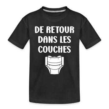 Couches - T-shirt bio Premium Enfant - noir - Devant