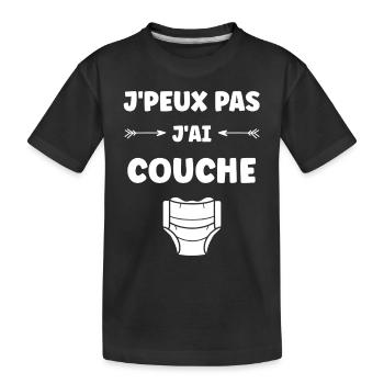 Couches - T-shirt bio Premium Enfant - noir - Devant