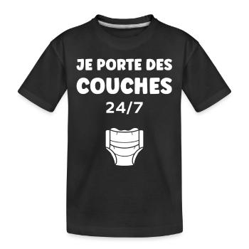 Couches - T-shirt bio Premium Enfant - noir - Devant