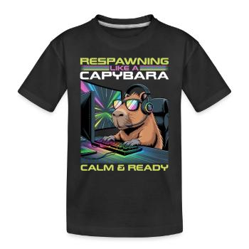 Capybara PC Gamer Gaming - T-shirt bio Premium Enfant - noir - Devant