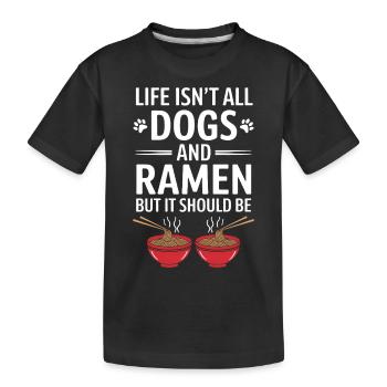Ramen Chiens Anime Drôle Kawaii Ramen Cadeau - T-shirt bio Premium Enfant - noir - Devant