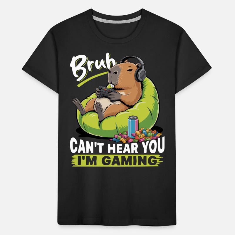 Capybara Gamer Gaming Kinder Premium Bio T-Shirt