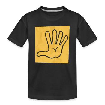 5th Birthday, 5 Years Old Young Girl, 5 Fingers - Kids' Premium Organic T-Shirt - black - Front