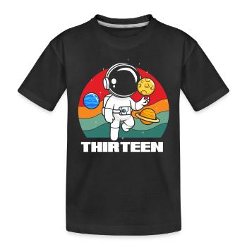 Aventures spatiales pour les jeunes de treize ans - T-shirt bio Premium Enfant - noir - Devant