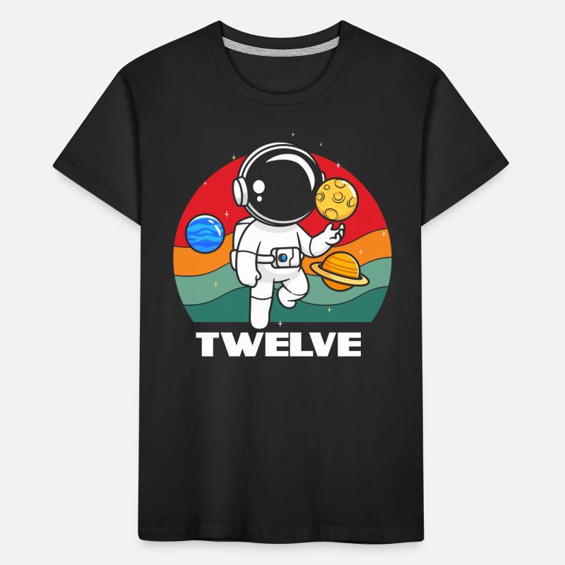 Astronaut Twelve Birthday Adventure Kids' Premium Organic T-Shirt