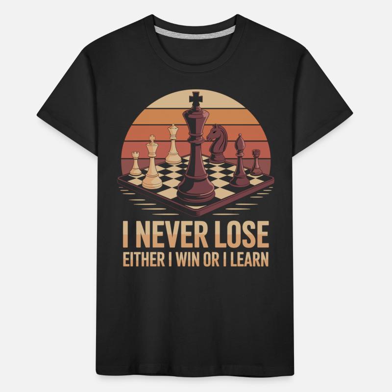 Schach: Entweder Sieg oder Lektion Kinder Premium Bio T-Shirt