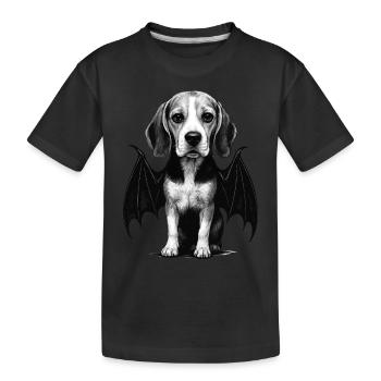 Beagle - Kinder Premium Bio T-Shirt - Schwarz - Vorne