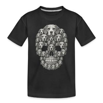 Beagle - Kinder Premium Bio T-Shirt - Schwarz - Vorne