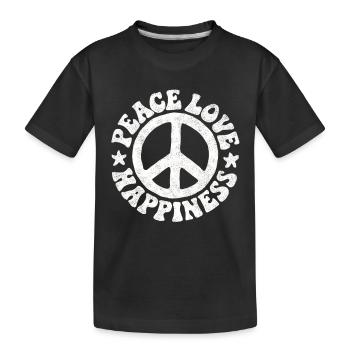 Signe de paix Symbole de paix Hippie Cadeau - T-shirt bio Premium Enfant - noir - Devant