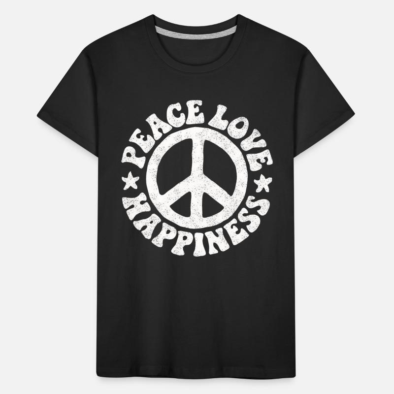 Friedenszeichen Friedenssymbol Hippie Geschenk Kinder Premium Bio T-Shirt
