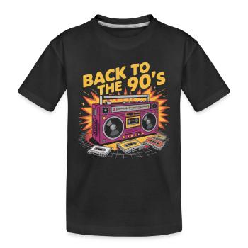 Rétro Retour aux années 90 - T-shirt bio Premium Enfant - noir - Devant