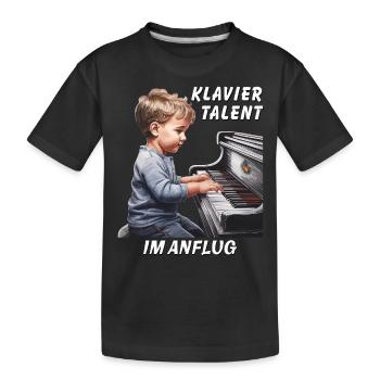 UN TALENT DE PIANO EN ROUTE - T-shirt bio Premium Enfant - noir - Devant