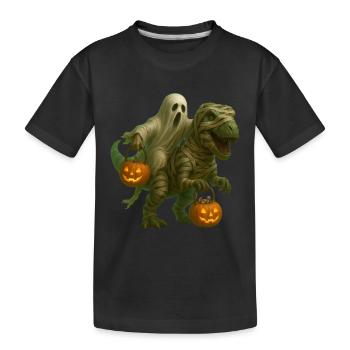 T-Rex - Kinder Premium Bio T-Shirt - Schwarz - Vorne