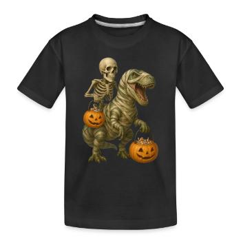 T-Rex - Kinder Premium Bio T-Shirt - Schwarz - Vorne