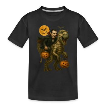 T-Rex - Kinder Premium Bio T-Shirt - Schwarz - Vorne