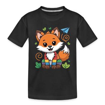 Sortie de l’école maternelle, Maternelle Fuchs - T-shirt bio Premium Enfant - noir - Devant