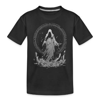 Dark Summoner – Faucheur de cercle de runes occulte - T-shirt bio Premium Enfant - noir - Devant