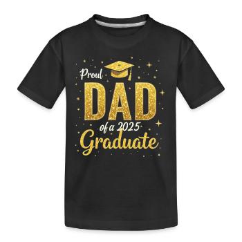 Stolzer Vater eines Abschlusses im Jahr 2025 - Kinder Premium Bio T-Shirt - Schwarz - Vorne