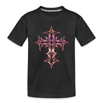 Croix gothique Y2K Emo Croix Gothique Esthétique Tribal - T-shirt bio Premium Enfant - noir - Devant