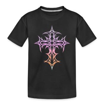 Croix gothique Y2K Emo Croix Gothique Esthétique Tribal - T-shirt bio Premium Enfant - noir - Devant