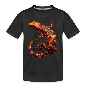 Salamanders Salamander - Kids' Premium Organic T-Shirt - black - Front
