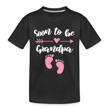 Bientôt grand-mère disant grand-mère design - T-shirt bio Premium Enfant - noir - Devant