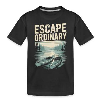 Sortez de la vie quotidienne – Chemise de voyage en kayak - T-shirt bio Premium Enfant - noir - Devant